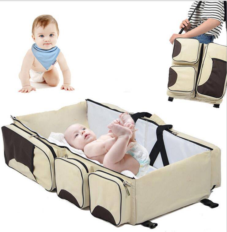 2-in-1 Baby Bed And Bag With Net - Grey_5