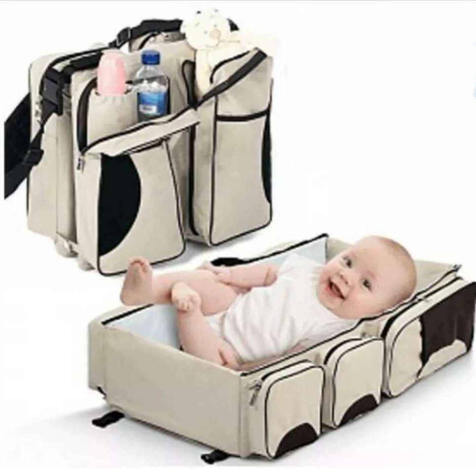2-in-1 Baby Bed And Bag With Net - Grey_2