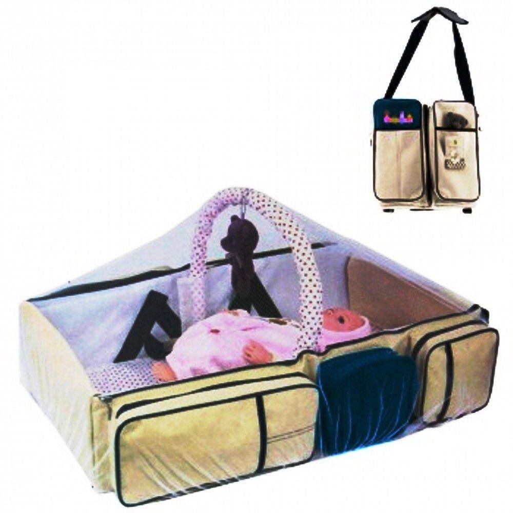 2-in-1 Baby Bed And Bag With Net - Grey_3
