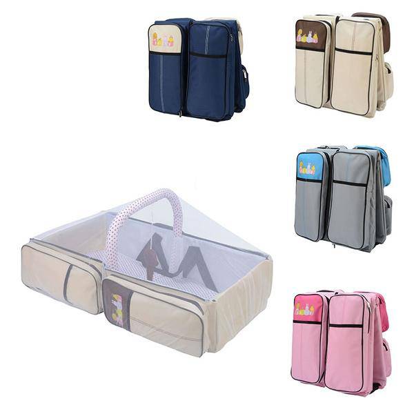 2-in-1 Baby Bed And Bag With Net - Grey_4