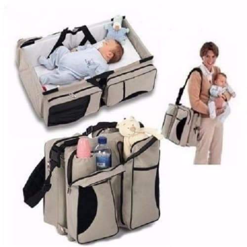 2-in-1 Baby Bed And Bag With Net - Grey_6